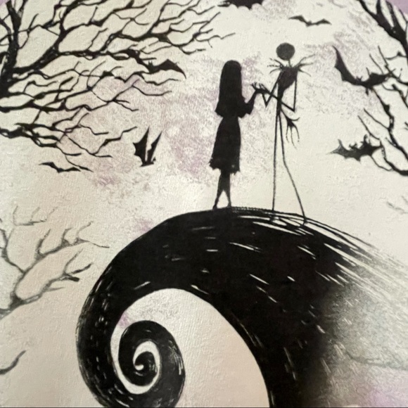 Disney Nightmare Before Christmas Jack and Sally Light Purple T-Shirt NWT - Picture 5 of 15